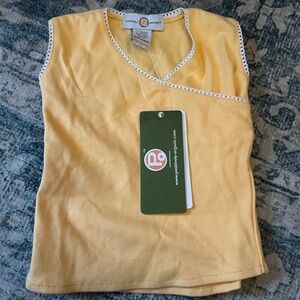 Positively Organic Earth Line Yellow Wrap Tank Top